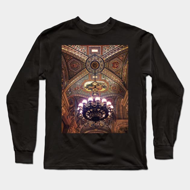 painted ceiling Long Sleeve T-Shirt by psychoshadow